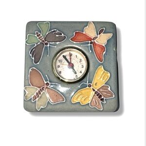 VINTAGE Butterfly Table Clock Decor